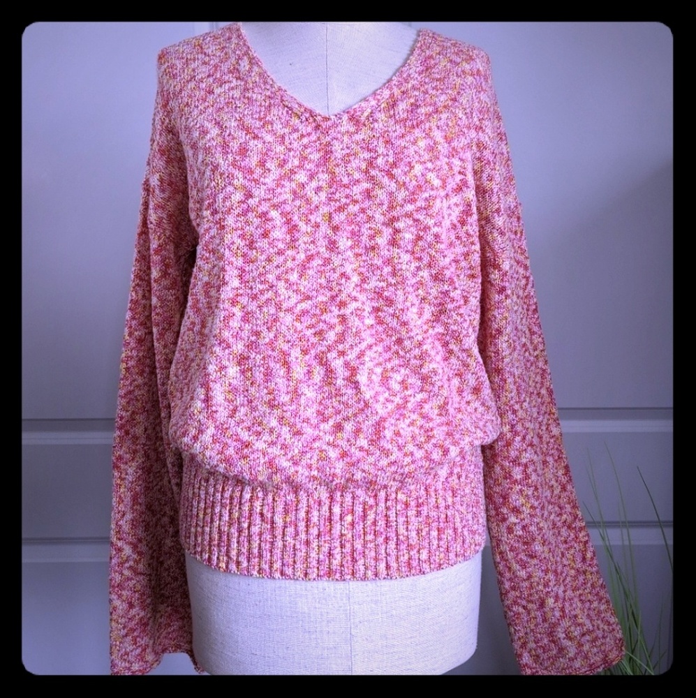 B1G1! ❤ Magaschoni Long Sleeve V-Neck Knit Sweater NWT